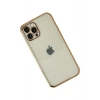 Mey İthalat®   iPhone 12 Pro Max Kılıf  Lensli Silikon - Gold