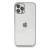 Mey İthalat®   iPhone 12 Pro Max Kılıf  Lensli Silikon - Gümüş