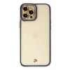 Mey İthalat®   iPhone 12 Pro Max Kılıf Liva Lens Silikon - Mavi