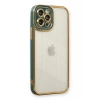 Mey İthalat®   iPhone 12 Pro Max Kılıf Liva Lens Silikon - Yeşil