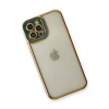 Mey İthalat®   iPhone 12 Pro Max Kılıf Liva Lens Silikon - Yeşil
