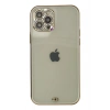 Mey İthalat®   iPhone 12 Pro Max Kılıf Liva Taşlı Silikon - Beyaz