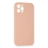 Mey İthalat®   iPhone 12 Pro Max Kılıf Nano içi Kadife Silikon - Pudra