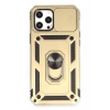 Mey İthalat®   iPhone 12 Pro Max Kılıf Pars Lens Yüzüklü Silikon - Gold