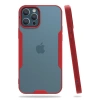 Mey İthalat®   iPhone 12 Pro Max Kılıf Platin Silikon - Kırmızı