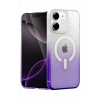 Mey İthalat®   iPhone 12 Pummel Shiny Magsafe Kapak - Mor