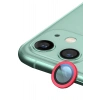 Mey İthalat®   iPhone 12 Raze Metal Kamera Lens - Kırmızı