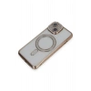 Mey İthalat®   iPhone 13 Kılıf Joke Simli Magneticsafe Kılıf - Gold