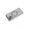 Mey İthalat®   iPhone 13 Kılıf Joke Simli Magneticsafe Kılıf - Pembe
