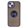 Mey İthalat®   iPhone 13 Kılıf Montreal Yüzüklü Silikon Kapak - Lacivert