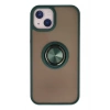 Mey İthalat®   iPhone 13 Kılıf Montreal Yüzüklü Silikon Kapak - Yeşil