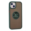 Mey İthalat®   iPhone 13 Kılıf Montreal Yüzüklü Silikon Kapak - Yeşil