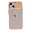 Mey İthalat®   iPhone 13 Kılıf Palm Buzlu Kamera Sürgülü Silikon - Pembe