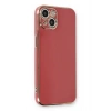 Mey İthalat®   iPhone 13 Kılıf Volet Silikon - Kırmızı