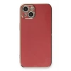 Mey İthalat®   iPhone 13 Kılıf Volet Silikon - Kırmızı