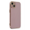 Mey İthalat®   iPhone 13 Kılıf Volet Silikon - Mor