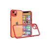 Mey İthalat®   iPhone 13 Mini Kılıf Miami Şeffaf Silikon - Kırmızı