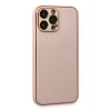 Mey İthalat®   iPhone 13 Pro Kılıf Coco Deri Silikon Kapak - Pembe