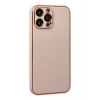 Mey İthalat®   iPhone 13 Pro Kılıf Coco Deri Silikon Kapak - Pudra