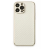 Mey İthalat®   iPhone 13 Pro Kılıf Coco Karbon Silikon - Beyaz