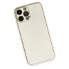 Mey İthalat®   iPhone 13 Pro Kılıf Coco Karbon Silikon - Beyaz