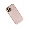 Mey İthalat®   iPhone 13 Pro Kılıf Coco Karbon Silikon - Pembe
