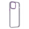 Mey İthalat®   iPhone 13 Pro Kılıf Dora Kapak - Lila