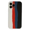 Mey İthalat®   iPhone 13 Pro Kılıf Ebruli Lansman Silikon - Beyaz-Siyah