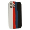 Mey İthalat®   iPhone 13 Pro Kılıf Ebruli Lansman Silikon - Beyaz-Siyah