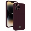 Mey İthalat®   iPhone 13 Pro Kılıf Kelvin Kartvizitli Silikon - Derin Mor