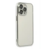 Mey İthalat®   iPhone 13 Pro Kılıf  Lensli Silikon - Gümüş