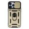 Mey İthalat®   iPhone 13 Pro Kılıf Pars Lens Yüzüklü Silikon - Gold