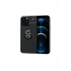 Mey İthalat®   iPhone 13 Pro Kılıf Range Yüzüklü Silikon - Siyah