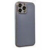 Mey İthalat®   iPhone 13 Pro Max Kılıf Coco Karbon Silikon - Gri