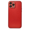 Mey İthalat®   iPhone 13 Pro Max Kılıf Coco Karbon Silikon - Kırmızı
