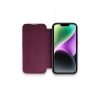 Mey İthalat®   iPhone 13 Pro Max Kılıf Dolpin Kapaklı - Derin Mor