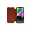 Mey İthalat®   iPhone 13 Pro Max Kılıf Dolpin Kapaklı - Kahverengi
