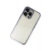 Mey İthalat®   iPhone 13 Pro Max Kılıf  Lensli Silikon - Mor