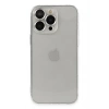 Mey İthalat®   iPhone 13 Pro Max Kılıf Luko Lens Silikon - Gümüş