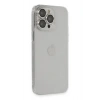 Mey İthalat®   iPhone 13 Pro Max Kılıf Luko Lens Silikon - Gümüş