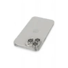 Mey İthalat®   iPhone 13 Pro Max Kılıf Luko Lens Silikon - Gümüş