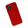 Mey İthalat®   iPhone 13 Pro Max Kılıf Nano içi Kadife Silikon - Kırmızı