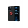Mey İthalat®   iPhone 13 Pro Max Kılıf Range Yüzüklü Silikon - Siyah-Kırmızı