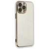 Mey İthalat®   iPhone 13 Pro Max Kılıf Volet Silikon - Beyaz