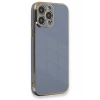 Mey İthalat®   iPhone 13 Pro Max Kılıf Volet Silikon - Mavi