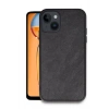 Mey İthalat®   iPhone 14 Kılıf Aras Deri Kapak - Siyah