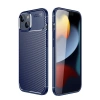 Mey İthalat®   iPhone 14 Kılıf Auto Focus Karbon Kapak - Lacivert