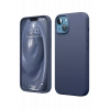 Mey İthalat®   iPhone 14 Kılıf First Silikon - Lacivert