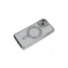 Mey İthalat®   iPhone 14 Kılıf Joke Simli Magneticsafe Kılıf - Gümüş