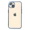 Mey İthalat®   iPhone 14 Kılıf  Lensli Silikon - Açık Mavi